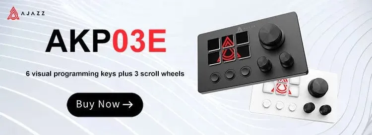 Ajazz AKP03E Programmierbare visuelle Makrotastatur Mechanische Gaming-Tastatur Benutzerdefinierte Mini-Tastentastatur für mehrere Szenarien