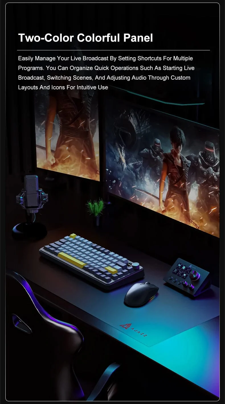 Ajazz AKP03E Programmierbare visuelle Makrotastatur Mechanische Gaming-Tastatur Benutzerdefinierte Mini-Tastentastatur für mehrere Szenarien