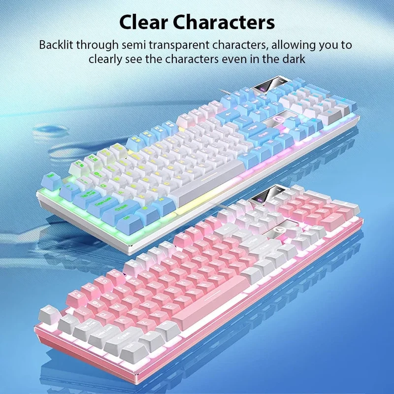 K500 Kabelgebundene Gaming-Tastatur Mechanische Sensation Laptop-Desktops PC Computer Bürozubehör 104 Tasten RGB-Hintergrundbeleuchtung Tastaturen