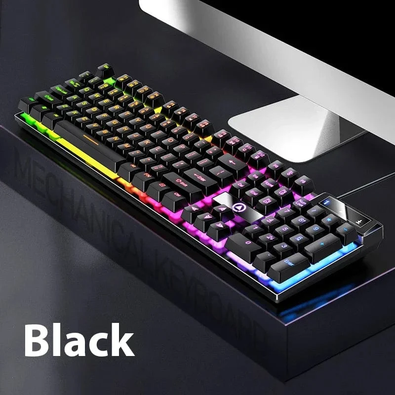 K500 Kabelgebundene Gaming-Tastatur Mechanische Sensation Laptop-Desktops PC Computer Bürozubehör 104 Tasten RGB-Hintergrundbeleuchtung Tastaturen