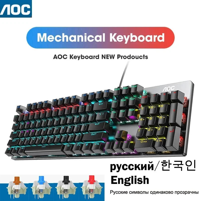 GK410 Mechanische Tastatur mit 104 Tasten und Hot-Swap-Metallplatte, RGB-Licht, Grün/Schwarz/Tee, Redaxis, berührungsfreie Gaming-Computertastatur