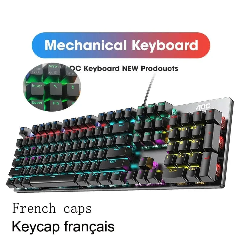 GK410 Mechanische Tastatur mit 104 Tasten und Hot-Swap-Metallplatte, RGB-Licht, Grün/Schwarz/Tee, Redaxis, berührungsfreie Gaming-Computertastatur