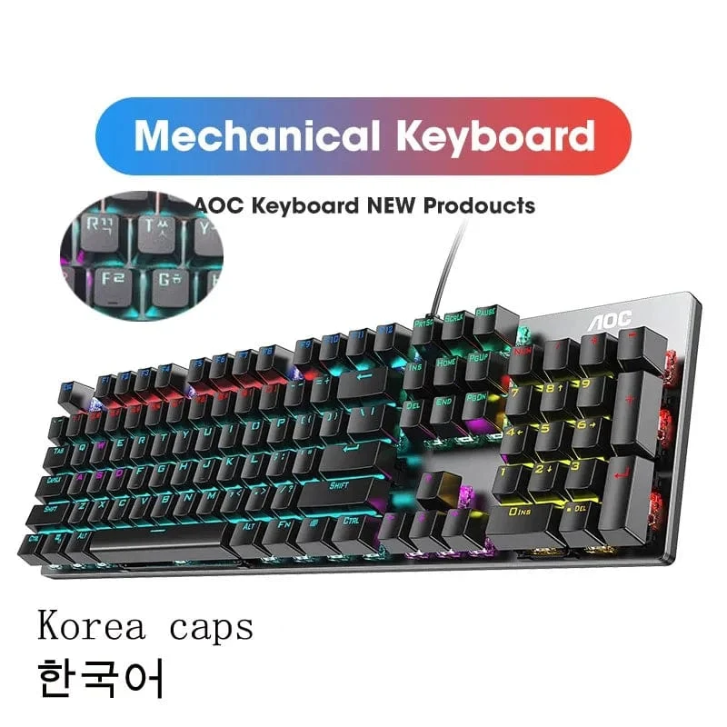 GK410 Mechanische Tastatur mit 104 Tasten und Hot-Swap-Metallplatte, RGB-Licht, Grün/Schwarz/Tee, Redaxis, berührungsfreie Gaming-Computertastatur