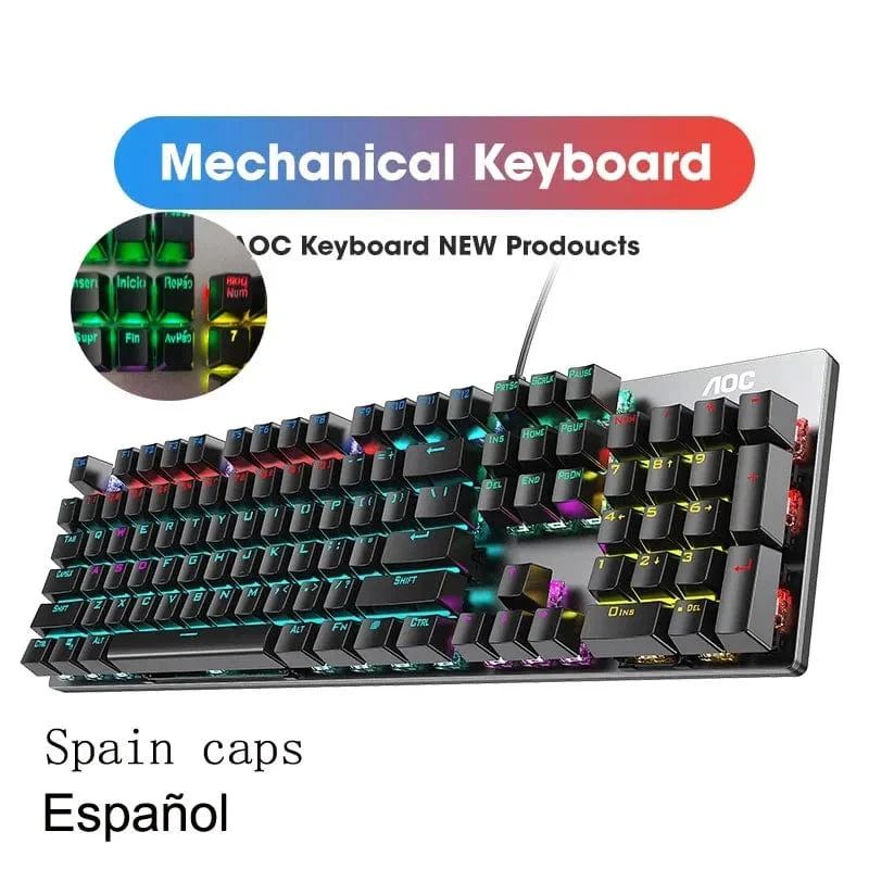 GK410 Mechanische Tastatur mit 104 Tasten und Hot-Swap-Metallplatte, RGB-Licht, Grün/Schwarz/Tee, Redaxis, berührungsfreie Gaming-Computertastatur