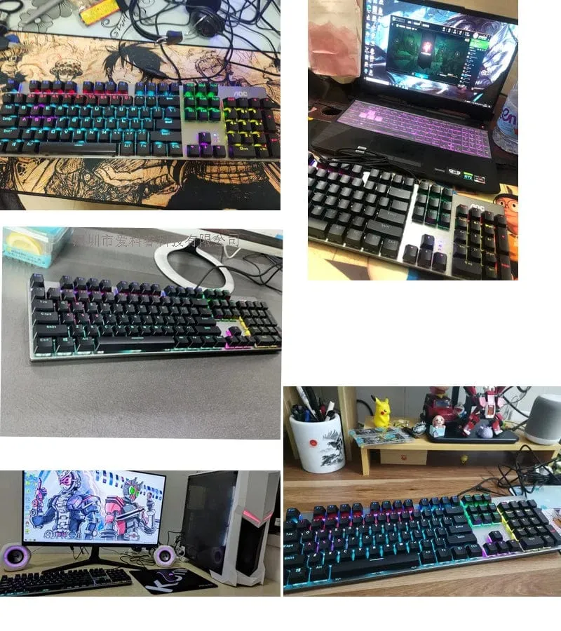 GK410 Mechanische Tastatur mit 104 Tasten und Hot-Swap-Metallplatte, RGB-Licht, Grün/Schwarz/Tee, Redaxis, berührungsfreie Gaming-Computertastatur