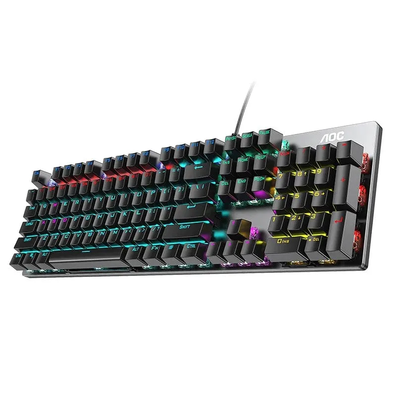 GK410 Mechanische Tastatur mit 104 Tasten und Hot-Swap-Metallplatte, RGB-Licht, Grün/Schwarz/Tee, Redaxis, berührungsfreie Gaming-Computertastatur