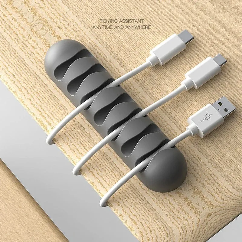 Intelligenter Kabelhalter aus Silikon, flexibler Kabelwickler, Draht-Organizer-Halter, Kabelmanagement-Clip für USB-Kopfhörer-Netzwerkkabel