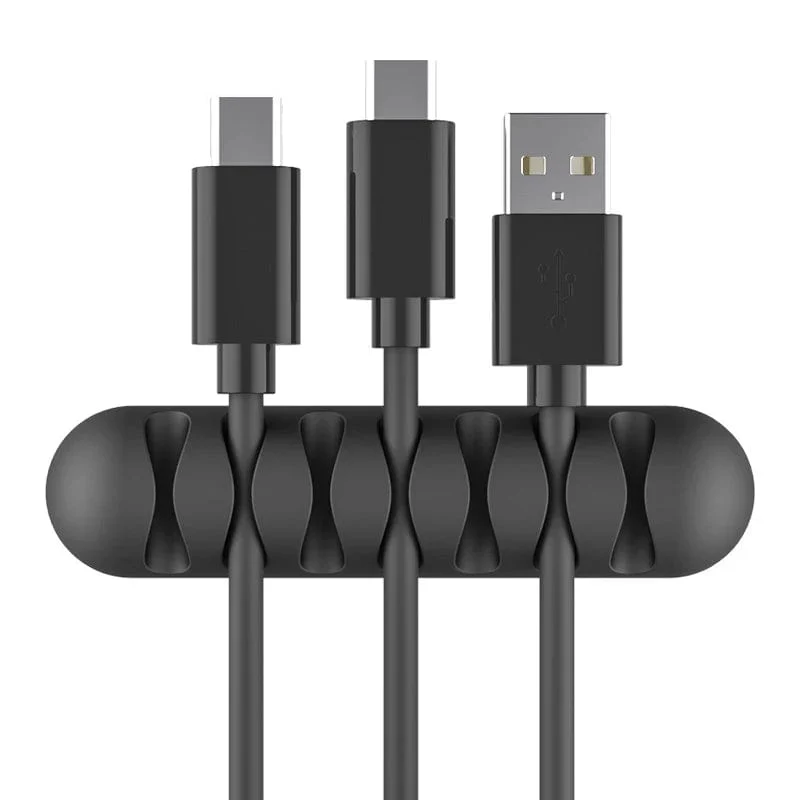Intelligenter Kabelhalter aus Silikon, flexibler Kabelwickler, Draht-Organizer-Halter, Kabelmanagement-Clip für USB-Kopfhörer-Netzwerkkabel