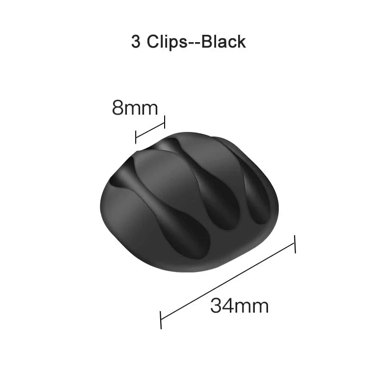 Intelligenter Kabelhalter aus Silikon, flexibler Kabelwickler, Draht-Organizer-Halter, Kabelmanagement-Clip für USB-Kopfhörer-Netzwerkkabel