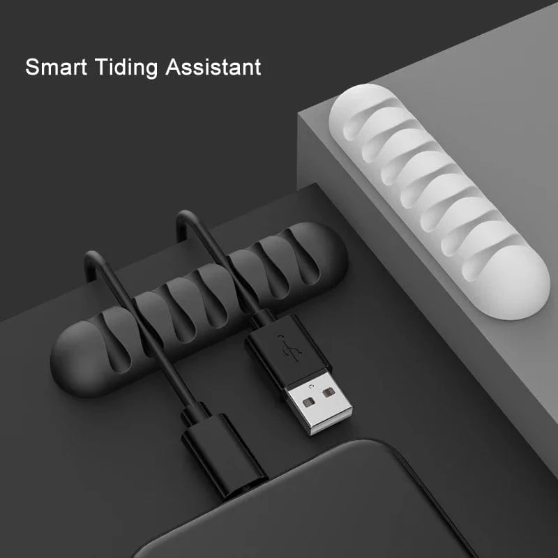 Intelligenter Kabelhalter aus Silikon, flexibler Kabelwickler, Draht-Organizer-Halter, Kabelmanagement-Clip für USB-Kopfhörer-Netzwerkkabel