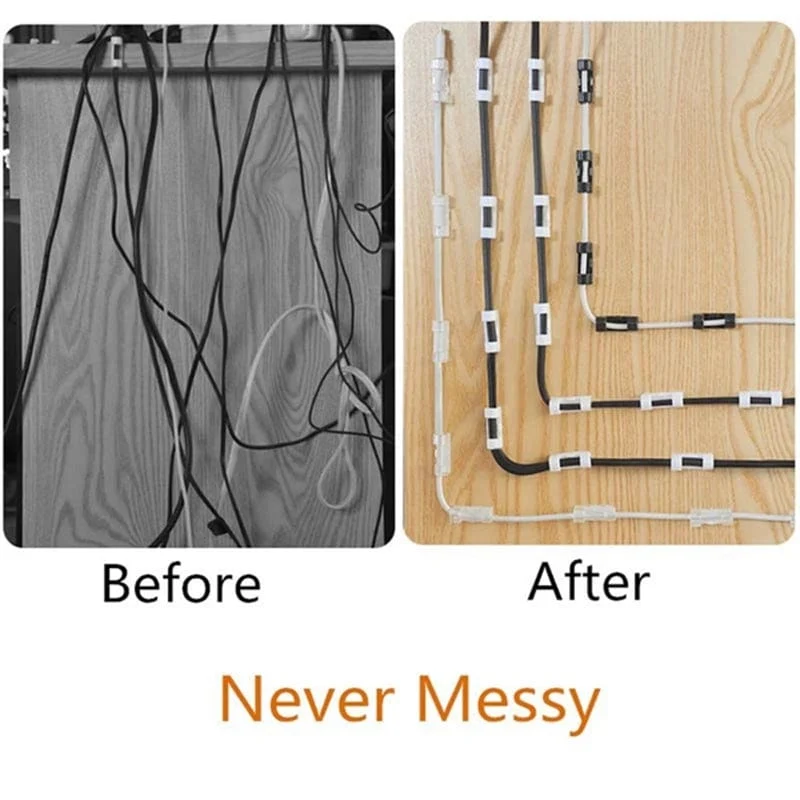 20 Stück Kabelclips Organizer Drop Wire Halter Kabelmanagement Selbstklebender Kabelmanager Feste Klemme Drahtwickler