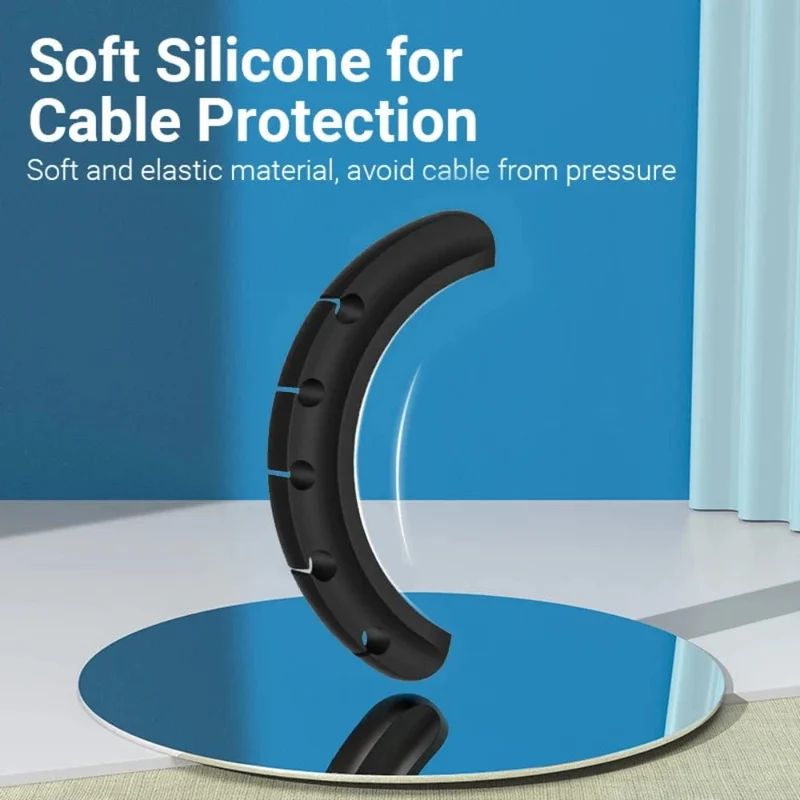 NNBILI Kabelhalter-Clips, Kabel-Organizer, Silikon, USB-Kabelaufwickler, Management-Clips, selbstklebend für Maus, Tastatur, Headset