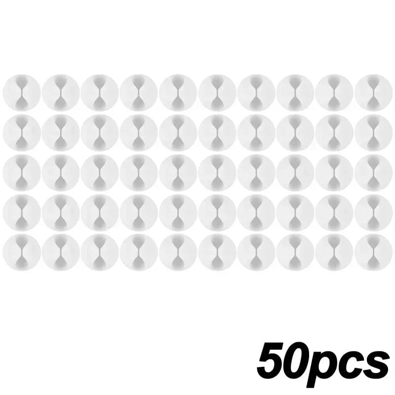 5/50 Stück Mini-Kabelaufwickler, Organizer, USB-Ladekabel-Clips, Schreibtisch-Organizer, Kabelhalter, Protektoren für Zuhause, Büro, Auto