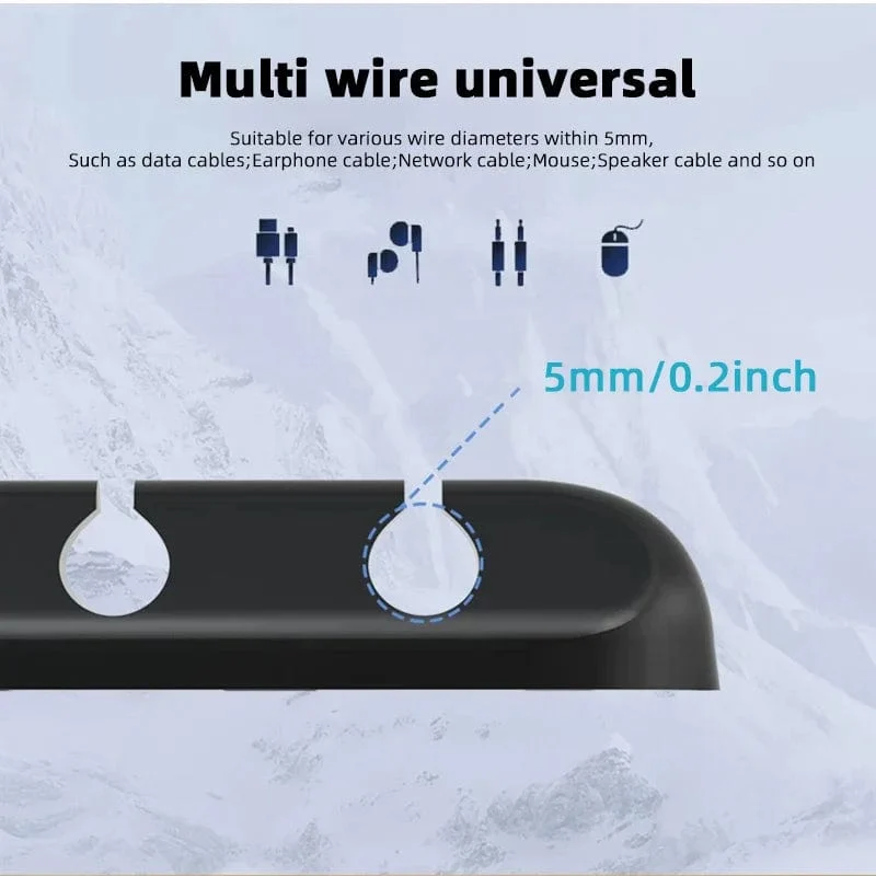 Kabel-Organizer-Management, Kabelhalter, flexibler USB-Kabelwickler, ordentliche Silikon-Clips, Kabel-Organizer-Halter für das Telefon