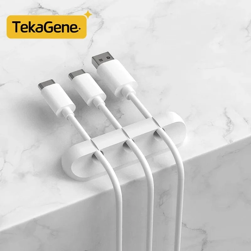Kabel-Organizer-Management, Kabelhalter, flexibler USB-Kabelwickler, ordentliche Silikon-Clips, Kabel-Organizer-Halter für das Telefon