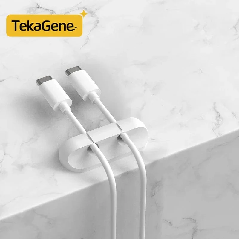 Kabel-Organizer-Management, Kabelhalter, flexibler USB-Kabelwickler, ordentliche Silikon-Clips, Kabel-Organizer-Halter für das Telefon