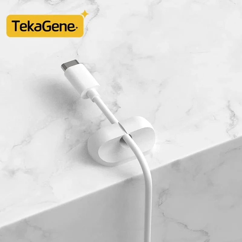 Kabel-Organizer-Management, Kabelhalter, flexibler USB-Kabelwickler, ordentliche Silikon-Clips, Kabel-Organizer-Halter für das Telefon