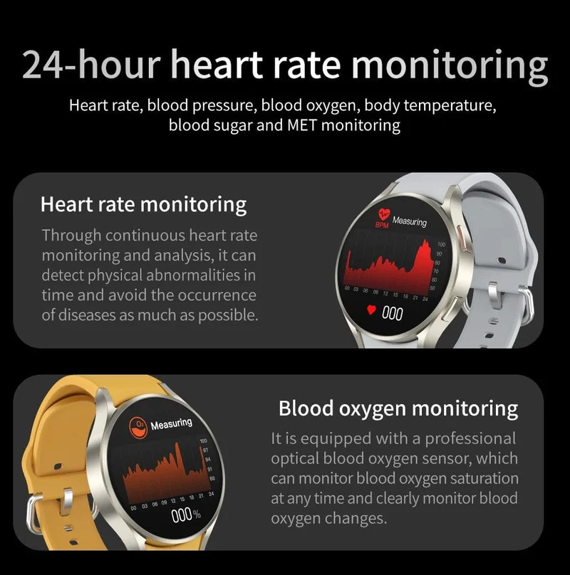 2024 neue Smart Watch 24H Herzfrequenz Gesundheitsmonitor NFC GPS Tracker IP68 Sportuhr Männer Frauen für Galaxy Watch 6 Smartwatches