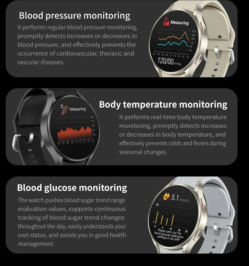 2024 neue Smart Watch 24H Herzfrequenz Gesundheitsmonitor NFC GPS Tracker IP68 Sportuhr Männer Frauen für Galaxy Watch 6 Smartwatches