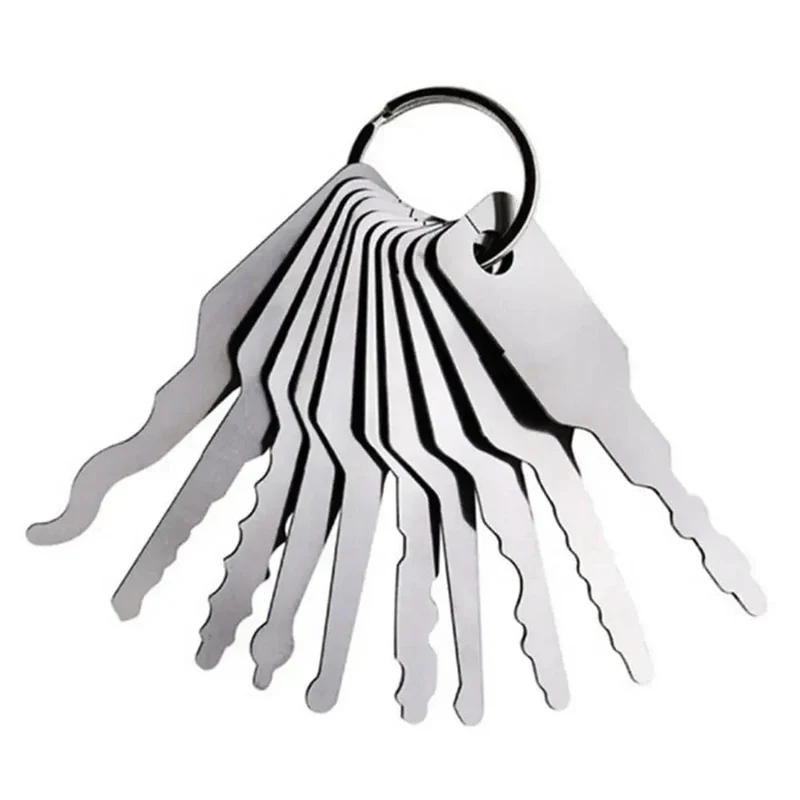 10 Teile/satz Auto Entsperren Tür Öffnen Schlüssel Dual Sided Jiggler Schlüssel Auto Reparatur Werkzeug Edelstahl Reparatur Zubehör