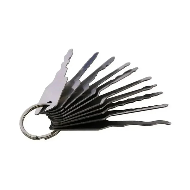 10 Teile/satz Auto Entsperren Tür Öffnen Schlüssel Dual Sided Jiggler Schlüssel Auto Reparatur Werkzeug Edelstahl Reparatur Zubehör