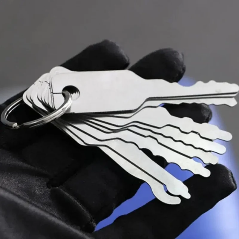10 Teile/satz Auto Entsperren Tür Öffnen Schlüssel Dual Sided Jiggler Schlüssel Auto Reparatur Werkzeug Edelstahl Reparatur Zubehör