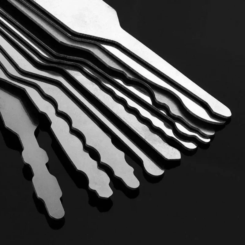 10 Teile/satz Auto Entsperren Tür Öffnen Schlüssel Dual Sided Jiggler Schlüssel Auto Reparatur Werkzeug Edelstahl Reparatur Zubehör