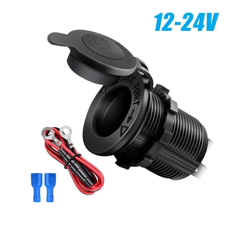 Zigarettenanzünderbuchse für Auto, Marine, Motorrad, ATV, Wohnmobil, Zigarettenanzünderbuchse, Steckdose, Buchse, 12 V, wasserdichter Stecker