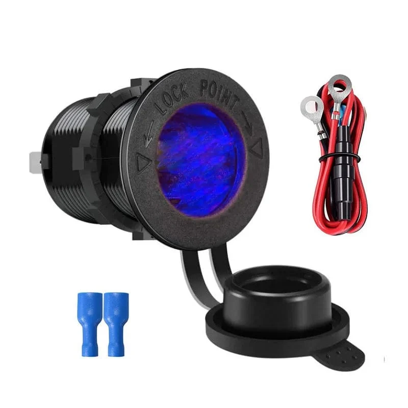 Zigarettenanzünderbuchse für Auto, Marine, Motorrad, ATV, Wohnmobil, Zigarettenanzünderbuchse, Steckdose, Buchse, 12 V, wasserdichter Stecker