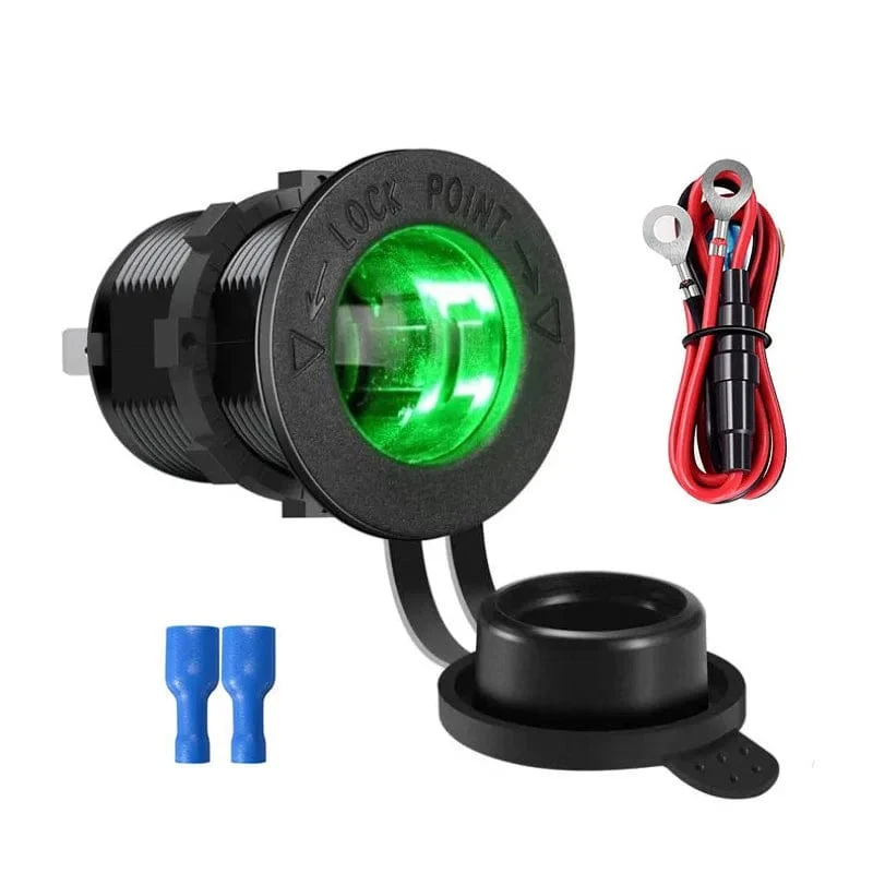 Zigarettenanzünderbuchse für Auto, Marine, Motorrad, ATV, Wohnmobil, Zigarettenanzünderbuchse, Steckdose, Buchse, 12 V, wasserdichter Stecker