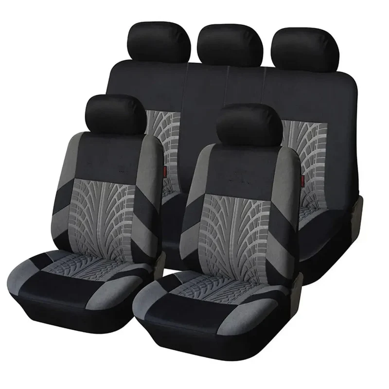 Autositzbezüge, komplettes Set, geteilte vordere und hintere Sitzbank für Autos, universeller Stoff, SUV, Limousine, Van, Auto-Innenbezüge