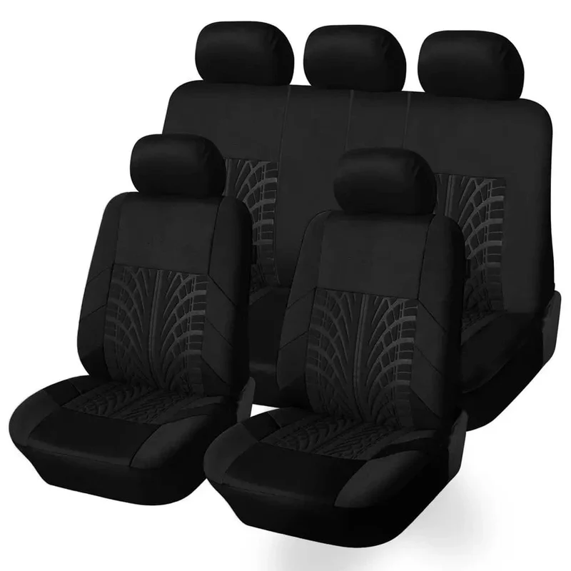 Autositzbezüge, komplettes Set, geteilte vordere und hintere Sitzbank für Autos, universeller Stoff, SUV, Limousine, Van, Auto-Innenbezüge