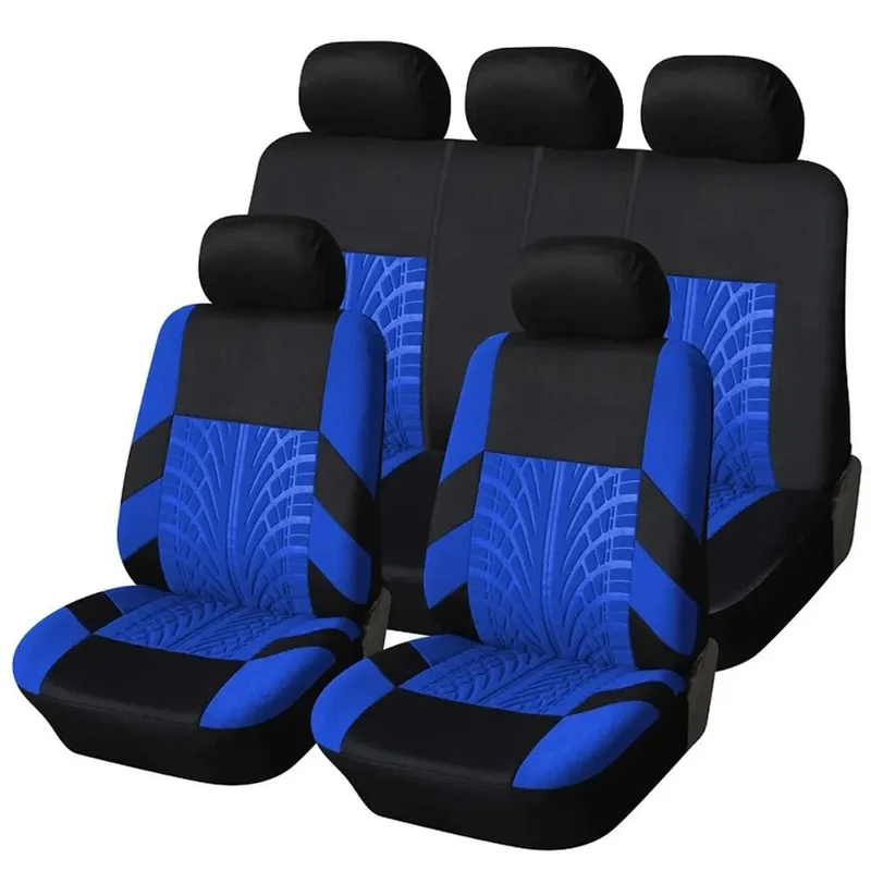 Autositzbezüge, komplettes Set, geteilte vordere und hintere Sitzbank für Autos, universeller Stoff, SUV, Limousine, Van, Auto-Innenbezüge