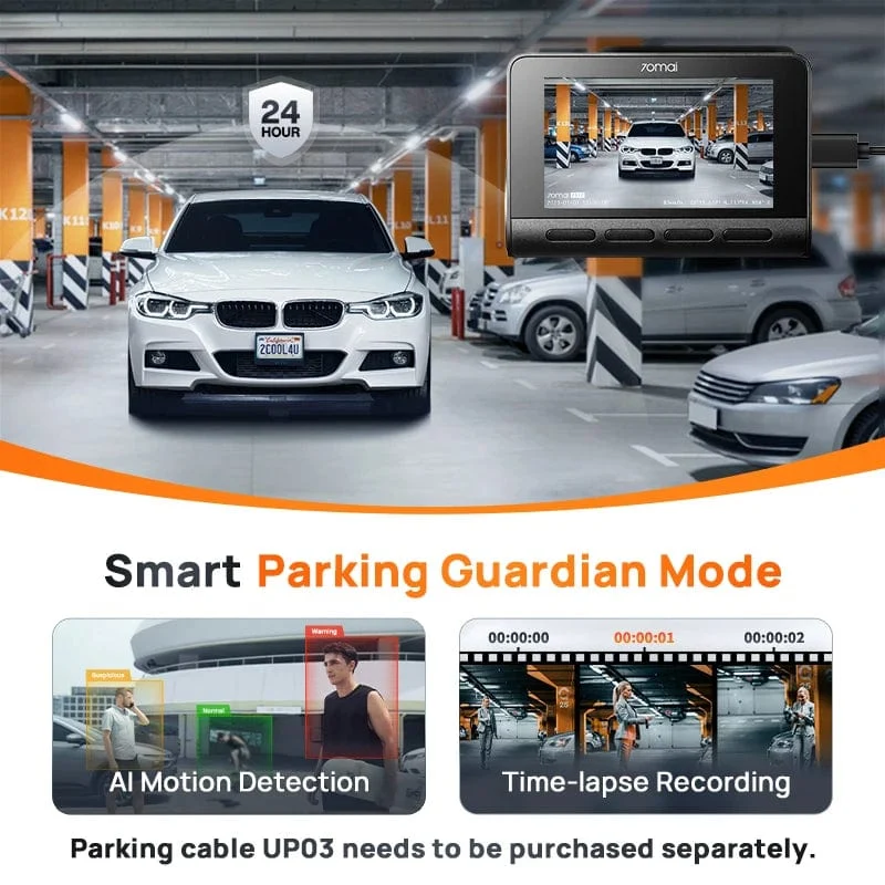 70mai 4K Dash Cam A810 Ultra HD Eingebautes GPS ADAS Automatische Aufzeichnung 150FOV Bewegungserkennung 70mai A810 4G Auto-DVR-Unterstützung Rückfahrkamera