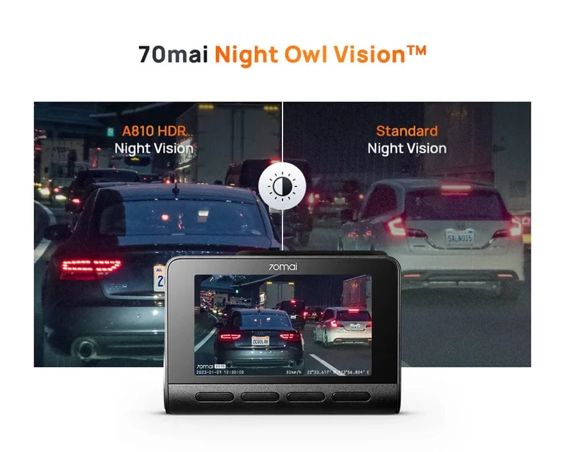 70mai 4K Dash Cam A810 Ultra HD Eingebautes GPS ADAS Automatische Aufzeichnung 150FOV Bewegungserkennung 70mai A810 4G Auto-DVR-Unterstützung Rückfahrkamera