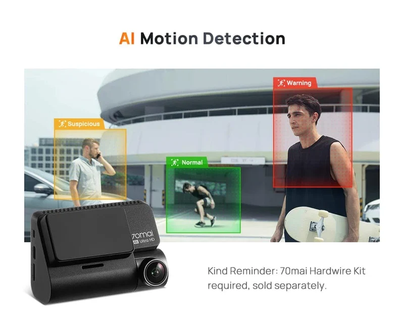 70mai 4K Dash Cam A810 Ultra HD Eingebautes GPS ADAS Automatische Aufzeichnung 150FOV Bewegungserkennung 70mai A810 4G Auto-DVR-Unterstützung Rückfahrkamera