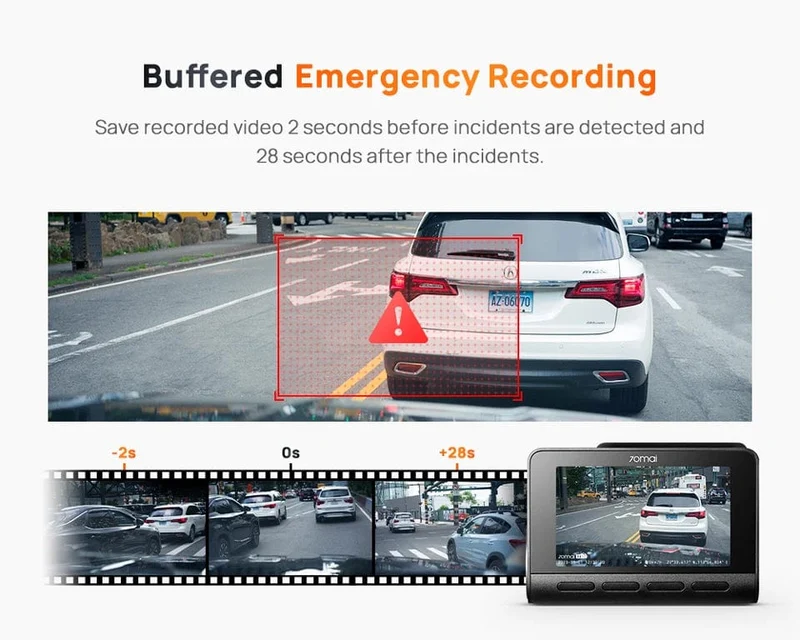 70mai 4K Dash Cam A810 Ultra HD Eingebautes GPS ADAS Automatische Aufzeichnung 150FOV Bewegungserkennung 70mai A810 4G Auto-DVR-Unterstützung Rückfahrkamera