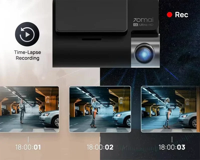 70mai 4K Dash Cam A810 Ultra HD Eingebautes GPS ADAS Automatische Aufzeichnung 150FOV Bewegungserkennung 70mai A810 4G Auto-DVR-Unterstützung Rückfahrkamera