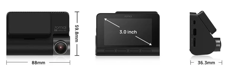 70mai 4K Dash Cam A810 Ultra HD Eingebautes GPS ADAS Automatische Aufzeichnung 150FOV Bewegungserkennung 70mai A810 4G Auto-DVR-Unterstützung Rückfahrkamera