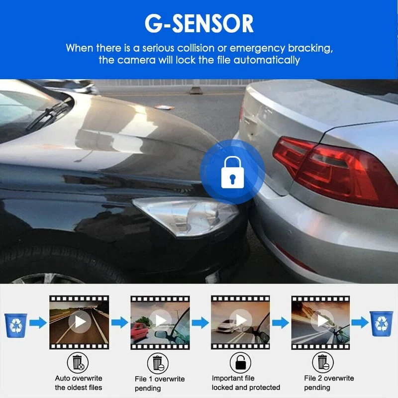 Auto-DVR Weitwinkel 2-Aufnahme High-Definition-Nachtsicht 1080P Fahrrekorder Saugnapf 2-Objektiv Auto Front- und Innenvideo