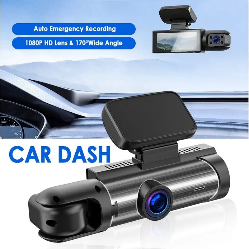 Auto-DVR Weitwinkel 2-Aufnahme High-Definition-Nachtsicht 1080P Fahrrekorder Saugnapf 2-Objektiv Auto Front- und Innenvideo