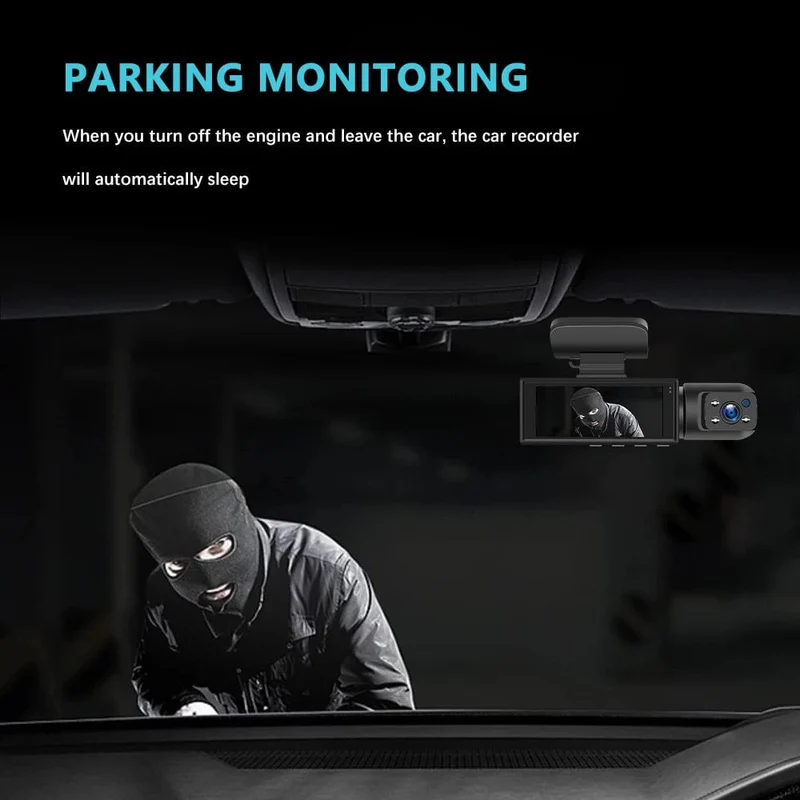 Auto-DVR Weitwinkel 2-Aufnahme High-Definition-Nachtsicht 1080P Fahrrekorder Saugnapf 2-Objektiv Auto Front- und Innenvideo