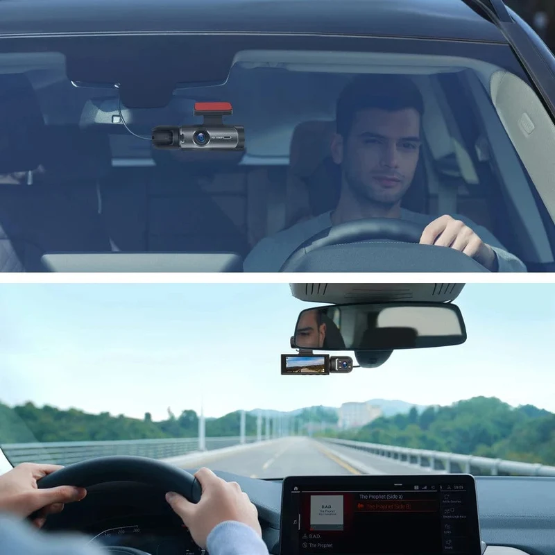 Auto-DVR Weitwinkel 2-Aufnahme High-Definition-Nachtsicht 1080P Fahrrekorder Saugnapf 2-Objektiv Auto Front- und Innenvideo