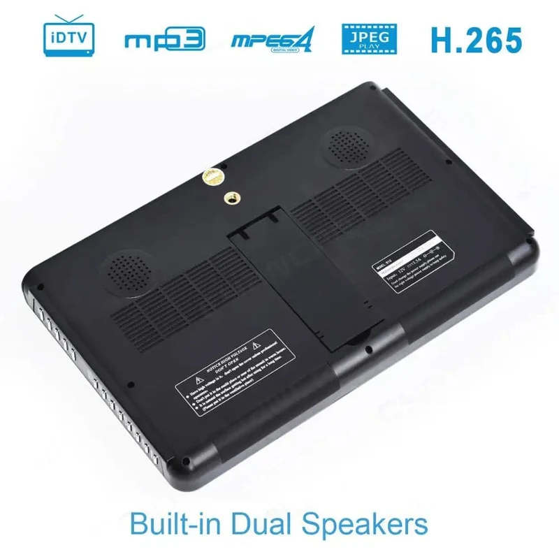 LEADSTAR 10 Zoll HD Tragbarer Fernseher DVB-T2 ATSC ISDB-T tdt Digitaler und analoger Mini-Kleinwagenfernseher Unterstützt USB SD MP4 H.265 AC3