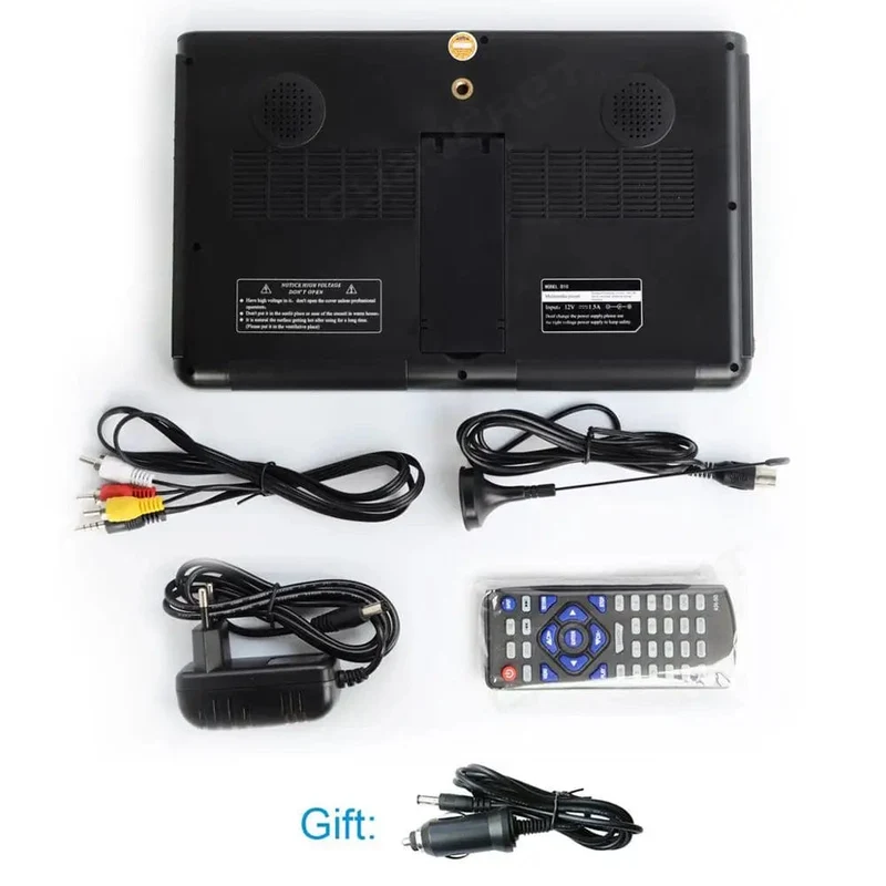 LEADSTAR 10 Zoll HD Tragbarer Fernseher DVB-T2 ATSC ISDB-T tdt Digitaler und analoger Mini-Kleinwagenfernseher Unterstützt USB SD MP4 H.265 AC3