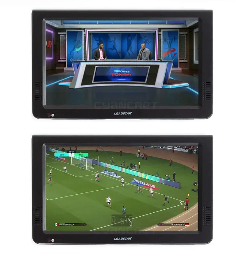 LEADSTAR 10 Zoll HD Tragbarer Fernseher DVB-T2 ATSC ISDB-T tdt Digitaler und analoger Mini-Kleinwagenfernseher Unterstützt USB SD MP4 H.265 AC3
