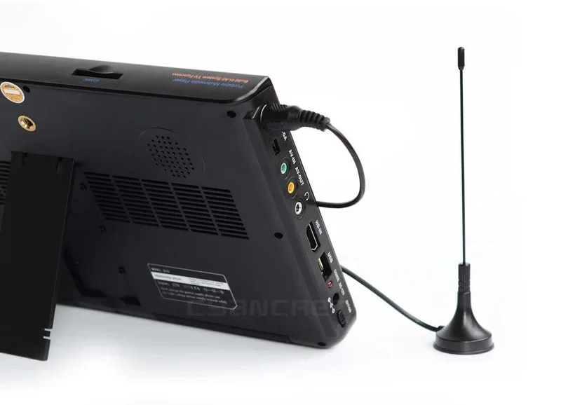 LEADSTAR 10 Zoll HD Tragbarer Fernseher DVB-T2 ATSC ISDB-T tdt Digitaler und analoger Mini-Kleinwagenfernseher Unterstützt USB SD MP4 H.265 AC3
