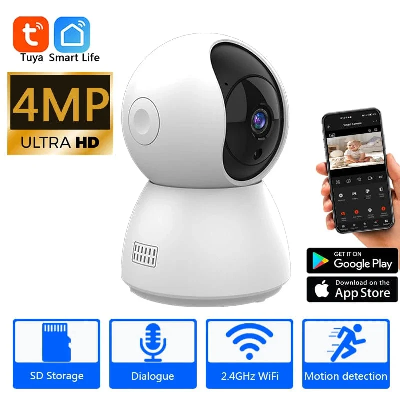 HD 4MP Tuya Smart Mini WiFi IP Kamera Überwachungskamera Automatisches Tracking Innen Drahtlose Sicherheit Home CCTV Baby Monitor