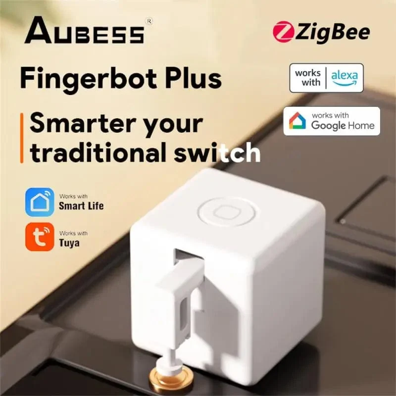 Tuya Zigbee Smart Fingerbot Plus Roboter-Tastendrücker-Schalter-Bot Smart Home Smart Life App Funktioniert mit Alexa Google Assistant
