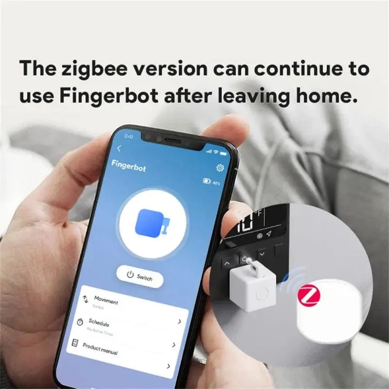 Tuya Zigbee Smart Fingerbot Plus Roboter-Tastendrücker-Schalter-Bot Smart Home Smart Life App Funktioniert mit Alexa Google Assistant